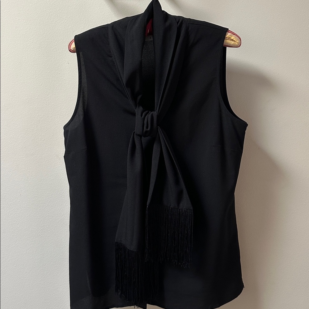 Cabi Fringe Blouse in Black #3430